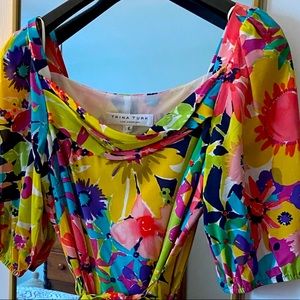 EUC Trina Turk floral tie waist dress 🌺♥️✨